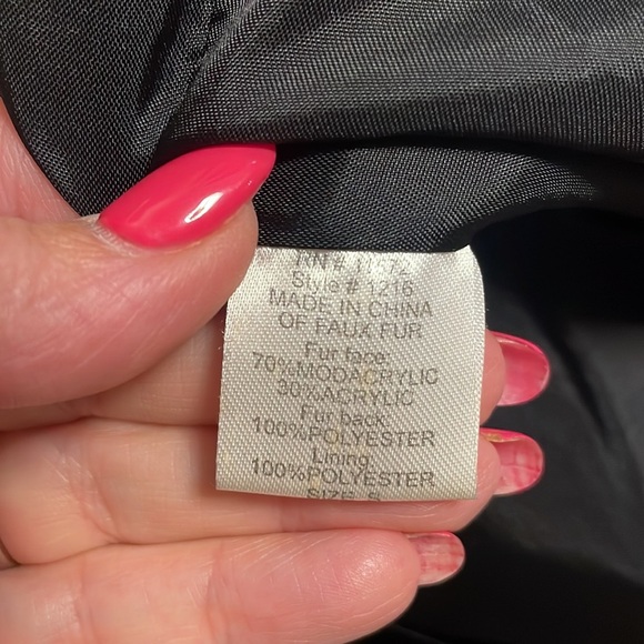 TWELFTH STREET by Cynthia Vincent linear faux fur open vest brown tan pockets S - Picture 12 of 15